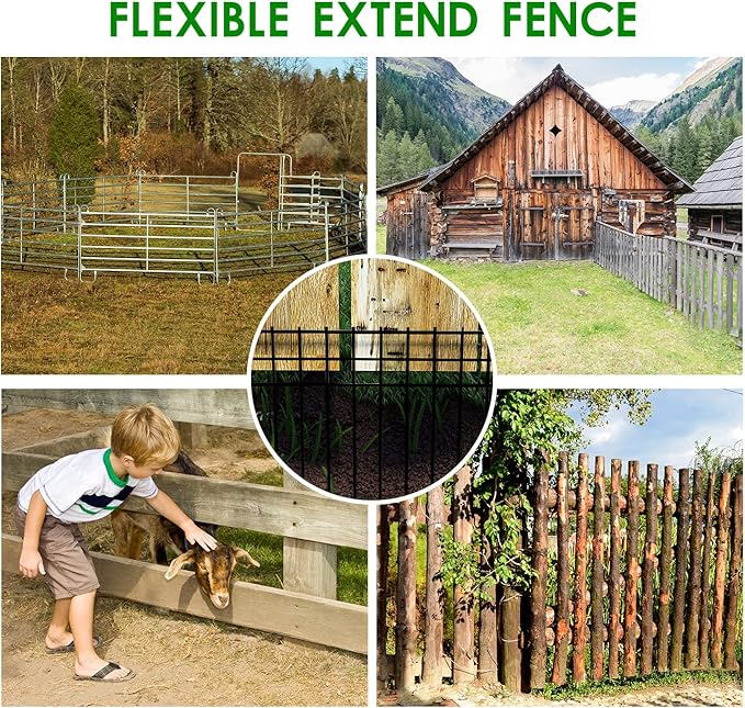 24x15-inch No Dig Animal Barrier Fence, 15 Pack Black Dig Protective with 1.5 inch Spike spacing, Dog/Rabbit/Groundhog Underground Dig Barrier, Galvanized Outdoor Garden Metal Fence