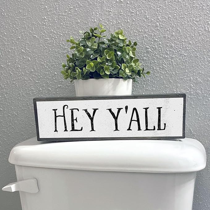 Wood & Metal Southern Sign – Weatherproof Indoor Outdoor Wall Decor – Rustic Charm with "Hey Y’all" – Gift-Wrapped & Ready to Give