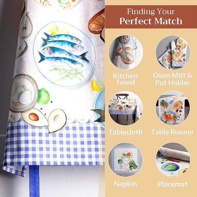 Maison d' Hermine 100% Cotton Apron for women with Pocket Kitchen Chef Apron for Men Cooking Easter Decorations