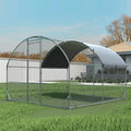 Metal Chicken Coop Run Large Chicken Coop for Yard with Cover Coupe Heavy Duty Poultry Cage for Outside with Waterproof Anti-UV Cover for Outdoor Farm Use Dome Roof Hen House Duck Pen Rabbit Cage