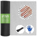 Mesh Tree Guard Trunk Protectors, Chicken Wire for Floral Arrangements, Tree Wraps to Protect Bark, Flexible Net Tree Guard 16 in x 20FT with 50 Zip Ties, Tree Bark Protector from Deer-Black