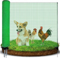 Temporary Fence with Posts, 4'x50' Plastic Fencing Garden Fence Animals Barrier with Fiberglass Stake Windbreak Rope, Portable Snow Fences, Fencing for Dogs Outdoors Backyard (Green)