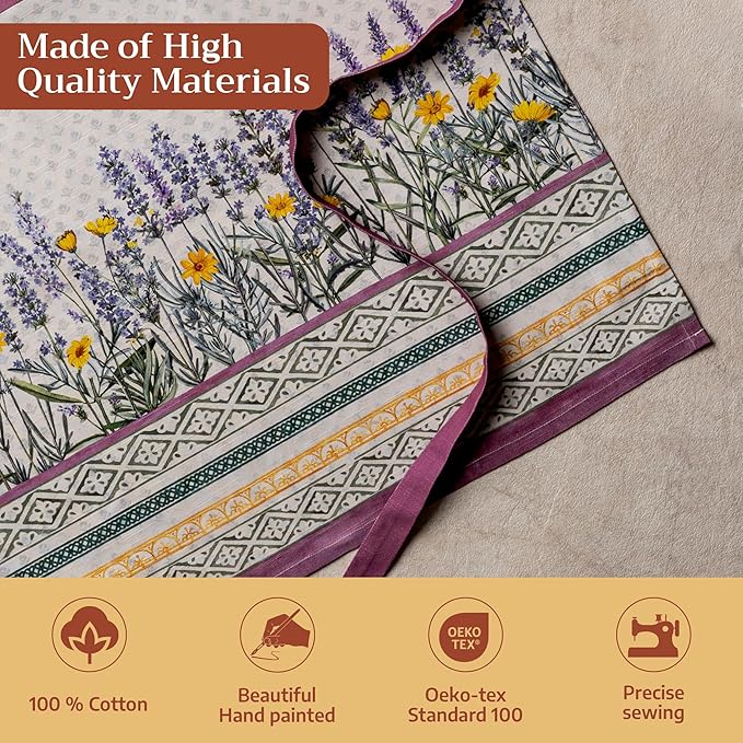 Maison d' Hermine 100% Cotton Apron for women with Pocket Kitchen Chef Apron for Men Cooking Easter Decorations