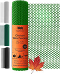 MaPorch Plastic Chicken Wire Mesh Fence - Green Mesh, 15.7 in x 10 ft - Weather-Resistant Protection & Animal Barrier Fence - Easy-Cut Netting for Garden Fencing - Quick-Install Poultry & Pet Netting