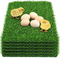 6 Pack Chicken Nesting Box Pads - Washable Artificial Grass Nesting Pads - Chicken Nesting Pads for Chicken Coop and Pet Garden Lawn Indoor Outdoor 12"×12"×1"