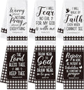 GROBRO7 Bible Verse Hand Towel - 6Pcs Religious Inspirational Thought Prayer Verse Scripture Kitchen Dishcloths Soft Polyester Towels Bathroom Home Decor Christian Gift for Men Women Housewarming