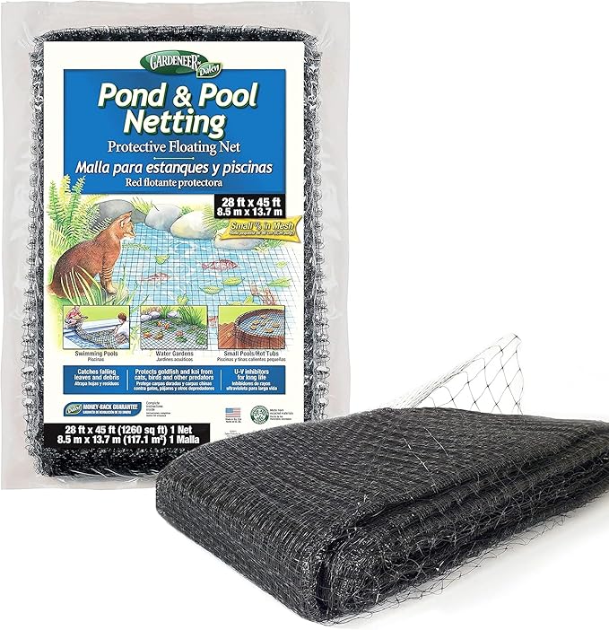 Dalen Pond & Pool Netting – Outdoor Water Garden Cover – Protective Mesh for Fish & Aquatic Life - 3/8" Mesh - (28' x 45')