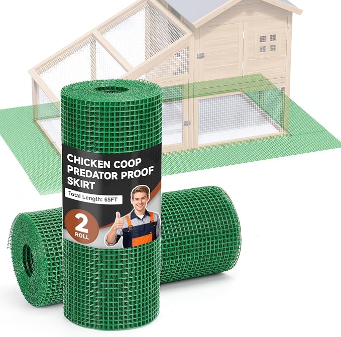 BJADE'S Chicken Coop Predator Proof Apron,Chicken Wire Bottom Predators Resistant,Fence Netting Barrier for Chicken Coop
