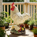 Teaeeno Real Rooster Yard Decor, Chicken Yard Decorations Outdoor,Garden Rooster Decor for Outside,Lawn Statues Decorative Ornaments for Home Patio Backyard Landscape, Ornament for Women/Gardening