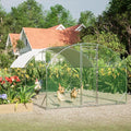 KEIKI Metal Chicken Coop, Metal Chicken Run with Waterproof and Anti-UV Cover, Farm Poultry Run Hutch Hen House, Walk-in Chicken Pen for Poultry Duck Rabbit, 13.12ft x 9.84ft x 6.56ft