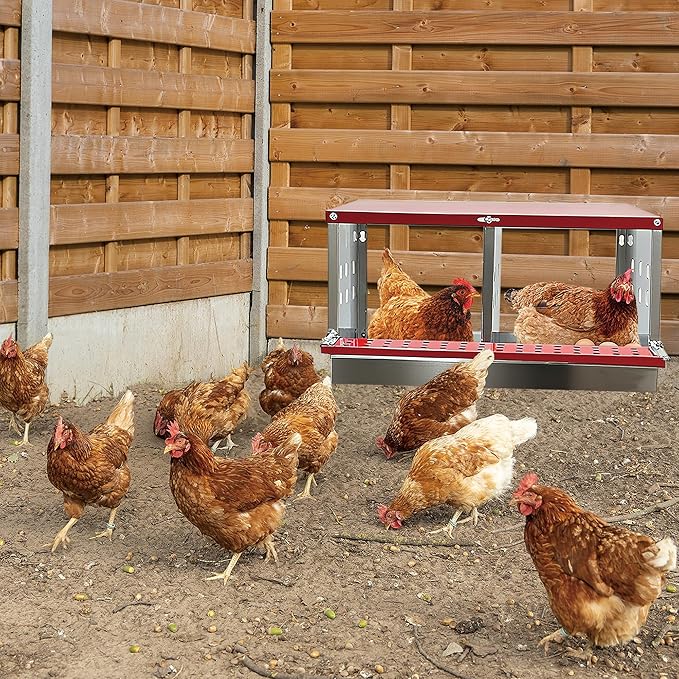 XINYI Chicken Nesting Boxes for Laying Eggs,Metal Coop for 2 Chickens,Roll Away Nesting Boxes,Easy Egg Collection,Brooder Box for Rabbit,Squirrel,Parakeet,Owl,Cockatiel,Robin