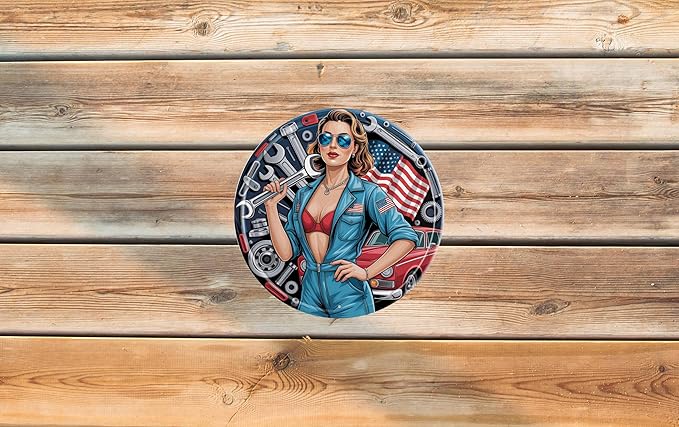 AWISZZZ Maintenance Room Metal Sign 8x8in Round Industrial Plaque for Workshop Garage Wall Decor Mechanic Gift