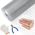 1/2inch 48Inch（H）x50Ft（L）19 Gauge Hardware Cloth Chicken Wire Fencing Hot-Dipped Galvanized Welded Chicken Wire Mesh Roll Metal Fence for Poultry Cage Home Improvement Projects
