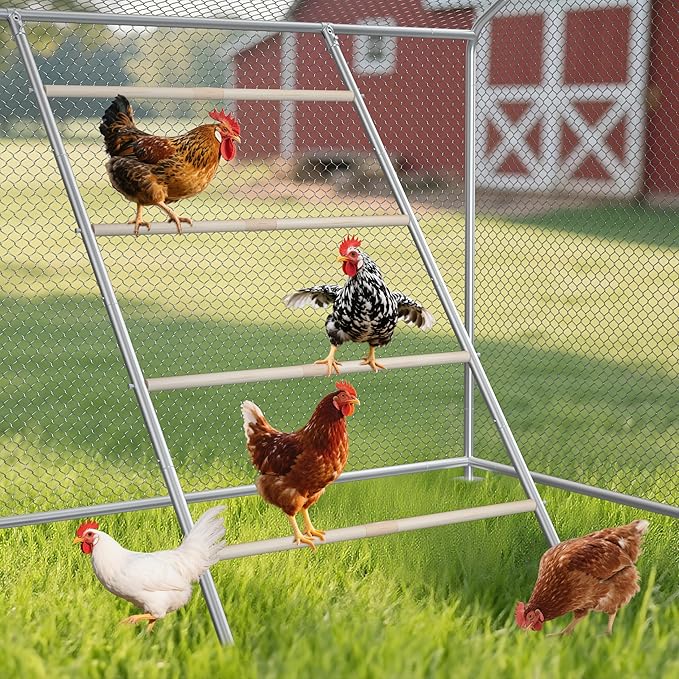 Chicken Perch Roosting Bars for Coop Farm Chicken Toys Roost Ladder for Backyard Poultry (58.2" L x 32" W)