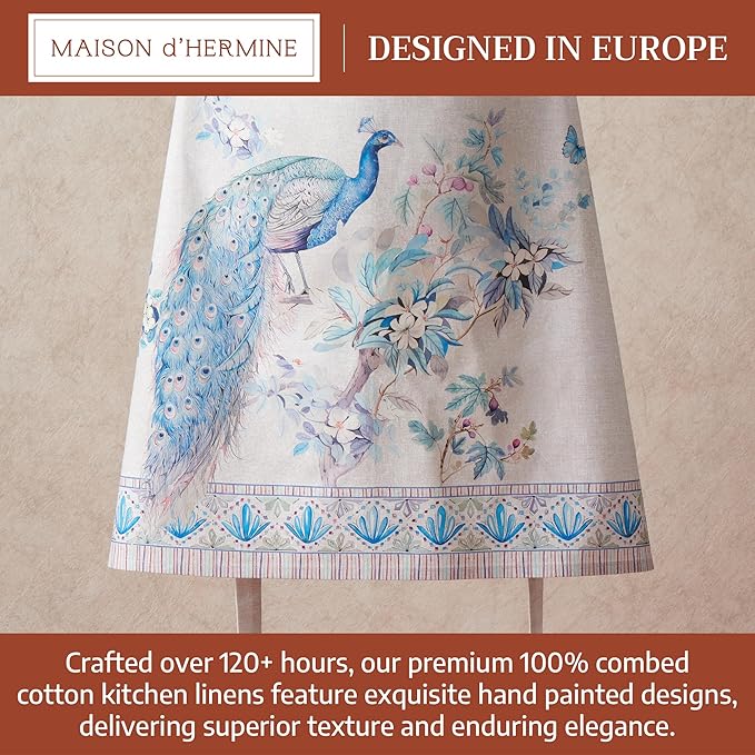 Maison d' Hermine 100% Cotton Apron for women with Pocket Kitchen Chef Apron for Men Cooking Easter Decorations