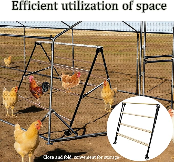 XCL Chicken Roosting Bars, Large Chicken Perch for Coop, Suitable for Backyard Poultry, Chicken Coop Accessories Easy to install Farm Chickens Roost Toys, A-shaped Chicken Perch for Adult Chickens (L)