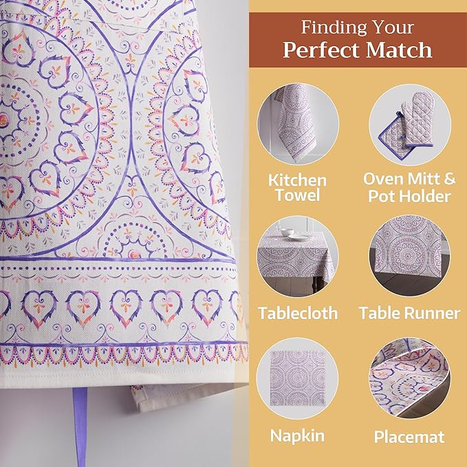 Maison d' Hermine 100% Cotton Apron for women with Pocket Kitchen Chef Apron for Men Cooking Easter Decorations