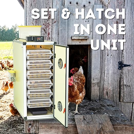 Incubators for Hatching Eggs – 180 Egg Incubator Setter & Hatcher with Automatic Turner & Digital Humidity Control Cabinet, Large Chicken Incubator & Quail Egg Incubator by Hatching Time