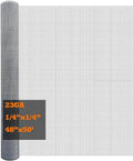 Galvanized After Welding Hardware Cloth 48 in x 50 ft - 1/4 x1/4 inch Mesh 23GA