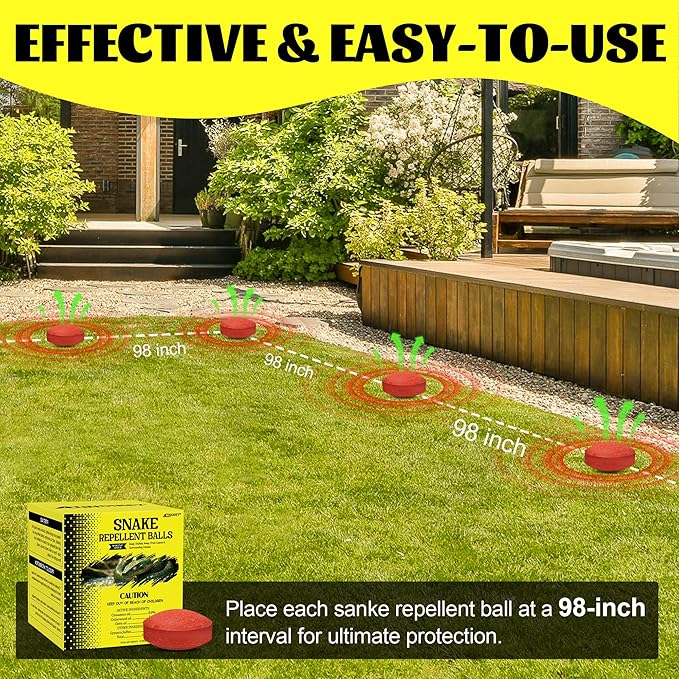 Snake Repellent for Yard Powerful,Snake Away, Keep Snakes Away for Outdoors Pet Safe,Copperhead Rattlesnake Repellent (12, Yellow)
