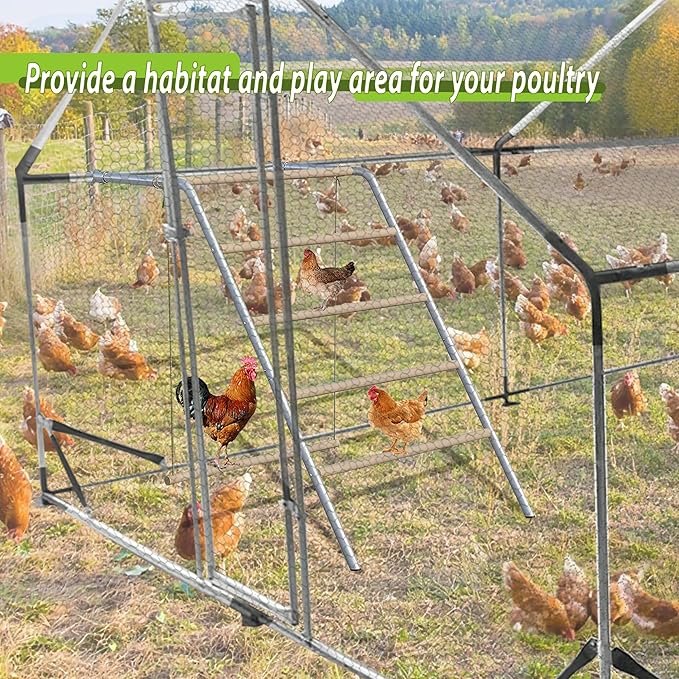 Chicken Perch for Coop, Chicken Swings for Coops, Easy to Installation&Clean, Poultry Coop Roosting Perch, Large Metal Perch (53.9' L X 41.3' W X 44.9' H)
