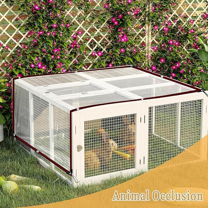 Transparent Tarp, 6x10 FT - Clear Heavy Duty Waterproof Tarps, Greenhouse Plastic Sheeting - Large/Small Outdoor Cover for Camping Patios Enclosures Chicken Coops Gardens Plastic Tarpaulins