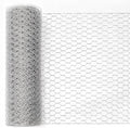 Sliver Chicken Wire 18 inch(H) x 100 ft(L), Anti-Rust Hexagonal Galvanized Metal Garden Netting for Floral Arrangements, Powder Coated Chicken Wire Coop for Crafts Plant Protector Pet Rabbits Fencing
