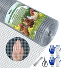 Hardware Cloth 1/2 Inch 36 in x 100 ft 19 Gauge, Hot Dip Galvanized Wire Mesh Rolls Welded Chicken Wire Fencing for Chicken Coop Barrier, Poultry Netting Cage Wire Fence(1/2 inch 36''× 100')