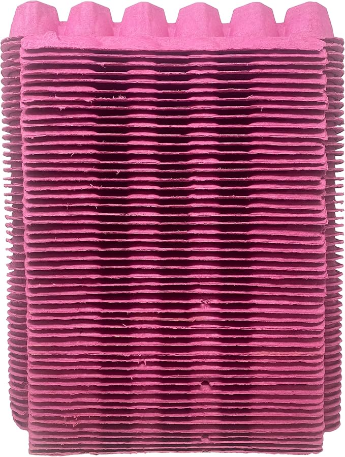 Pink Paper Pulp Egg Cartons - 50 Pack