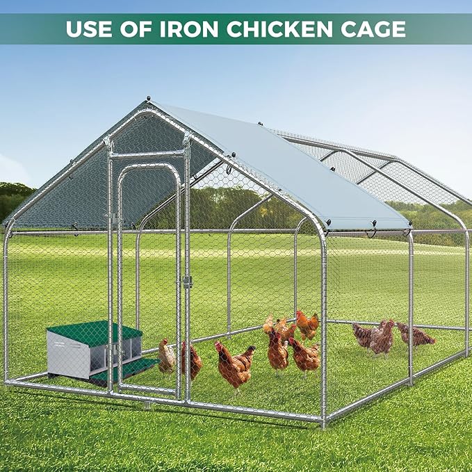 Chicken Nesting Boxes, Metal Rollaway Chicken Nest Box with Rollout Egg Collection, Removable Tray & Nesting Pads, Egg Laying Box for Chicken Coop Hens, Wall Mount or Standing, 4 Compartments, Green