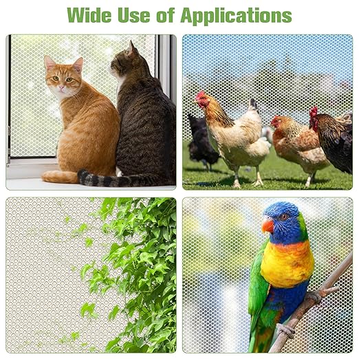 Mesh Tree Guard Trunk Protectors, Chicken Wire for Floral Arrangements, Tree Wraps to Protect Bark, Flexible Net Tree Guard 16 in x 20FT with 50 Zip Ties, Tree Bark Protector from Deer-White
