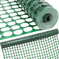 Houseables Fencing, Temporary Fence, Snow Fence, 4x100' Feet, 10.55 lb/roll, Green Plastic Fencing, Deer Netting, Plastic Mesh Roll, Safety Netting, Construction, Yard, Garden, Chicken, Dogs, Backyard