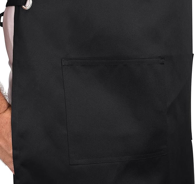 KNG Black Shop Apron With Pockets – Cross Back Workshop Apron for Men and Women
