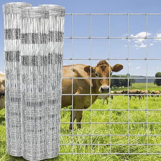 5ft x 164ft Field Fence – Heavy-Duty Galvanized Steel Livestock Fencing for Cattle, Goats, Sheep, Horses, Deer, and Hogs – Durable Farm & Ranch Animal Barrier