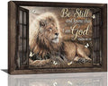 Lion Wall Art Christian Lion Of Judah Pictures Wall Decor Inspirational Psalm Scripture Canvas Prints Artwork Home Decorations For Bathroom Kitchen Office Framed