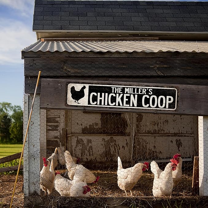 Personalized Chicken Coop Sign Chicken Coop Décor - Made In USA - Farmhouse Wall Décor Decoration For Home Rustic Hen House 104180017001