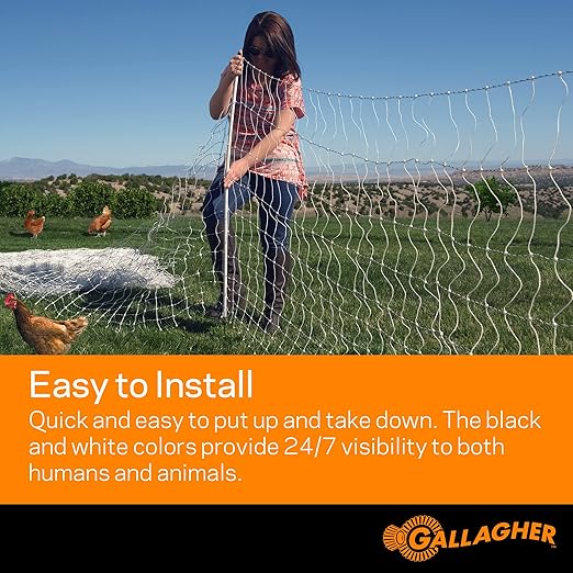Gallagher 35" x 164' Turbo Sheep and Goat Netting Bundle with S30 Lithium Solar Energizer All-in-One Electric Fence Kit
