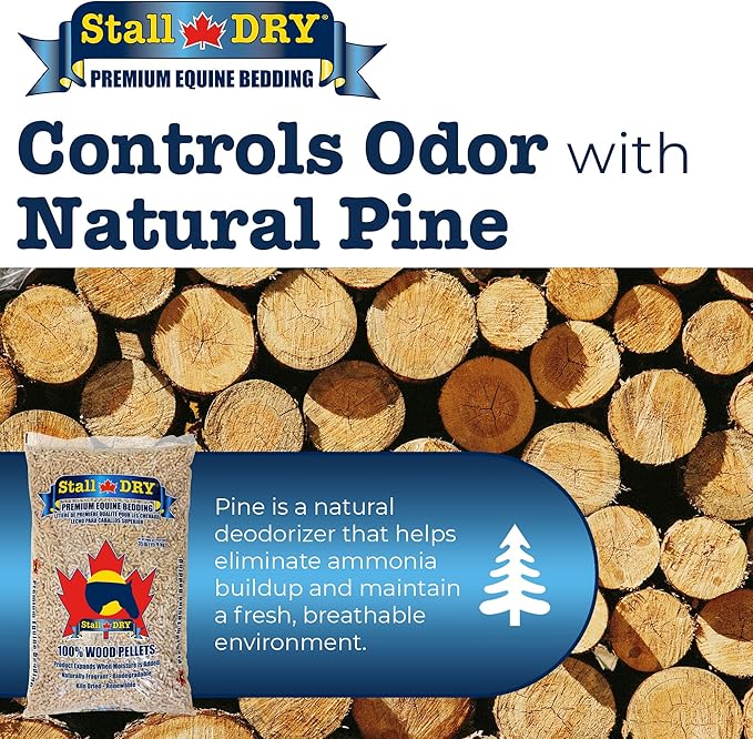 Progressive Planet Stall Dry Premium Equine Bedding Pellets, 35lbs - 100% Natural Kiln-Dried Pine Pellets, Superior Absorption & Odor Control - Eco-Friendly, Biodegradable & Chemical-Free Bedding
