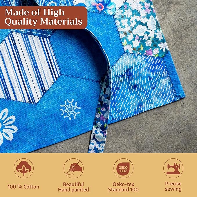 Maison d' Hermine 100% Cotton Apron for women with Pocket Kitchen Chef Apron for Men Cooking Easter Decorations