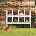 8 Hole Chicken Nesting Box, Galvanized Steel Nesting Boxes with Vented Design, Laying Nesting Boxes for Hens, Wall Mount, Green with Stand