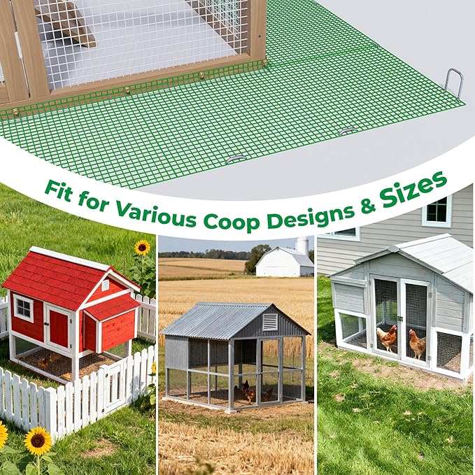 Forestchill Chicken Coop Bottom Predators Resistant Barrier Mesh, Chicken Coop Predator Apron Wire Mesh, Cut to Fit, Total 11 5/8" x 65 Ft
