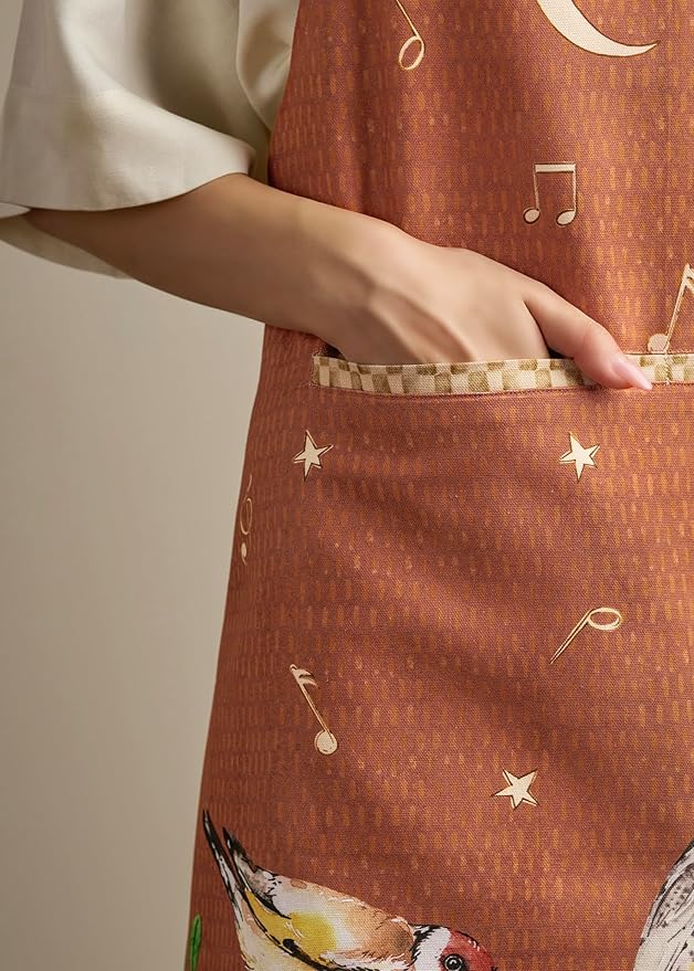 Maison d' Hermine 100% Cotton Apron for women with Pocket Kitchen Chef Apron for Men Cooking Easter Decorations