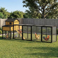 Predator-Proof Large Chicken Coop with Run for 4-8 Chickens | 150" Extra Large Wooden Hen House & Walk in Chicken Coop | Outdoor Duck Coop, Poultry Cage & Nesting Boxes | Jaulas para Gallinas