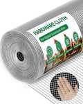 1/2" x 36" x 100FT Silver Hardware Cloth - Hot-Dip Galvanized Chicken Wire Fencing, 19 Gauge Welded Wire Mesh Roll for Chicken Coop, Rabbit, Snake, Deer Fencing and Garden/Tree Protection