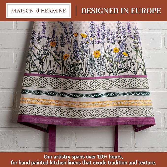 Maison d' Hermine 100% Cotton Apron for women with Pocket Kitchen Chef Apron for Men Cooking Easter Decorations