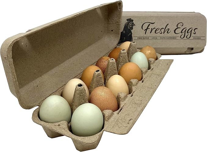 Printed Paper Pulp Egg Cartons - Fresh Eggs (30)