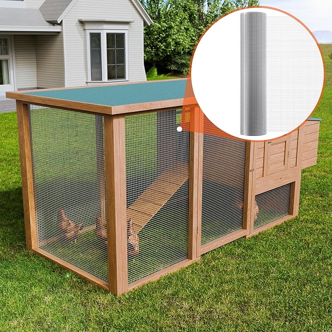 VEVOR Hardware Cloth, 1/2 inch 48in x 100 ft 19 Gauge, Hot Dipped Galvanized Wire Mesh Roll, Chicken Wire Fencing, Wire Mesh for Rabbit Cages, Garden, Small Rodents