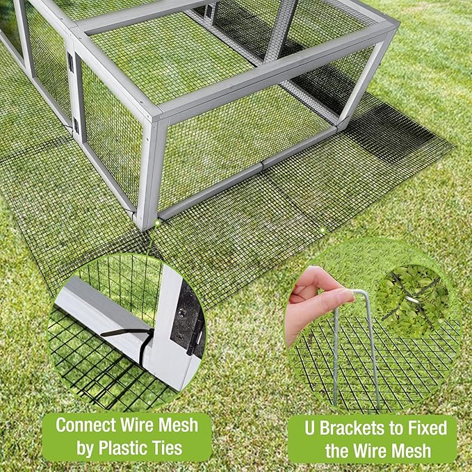 Chicken Wire Bottom Predators Resistant Barrier Mesh,14 Pieces for Chicken coop AIR46