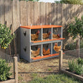 Nesting Boxes for Chickens with Chicken Nesting Pads, 6 Compartment Roll Away Nesting Boxes Chicken, Heavy-Duty Galvanized Steel Rustproof Design Wall Mountable Laying Boxes for Hens, Ducks, Birds