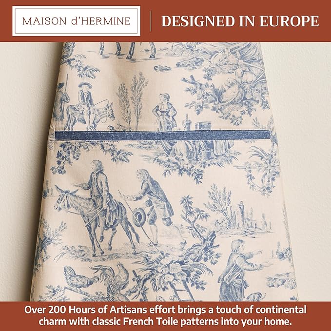 Maison d' Hermine 100% Cotton Apron for women with Pocket Kitchen Chef Apron for Men Cooking Easter Decorations